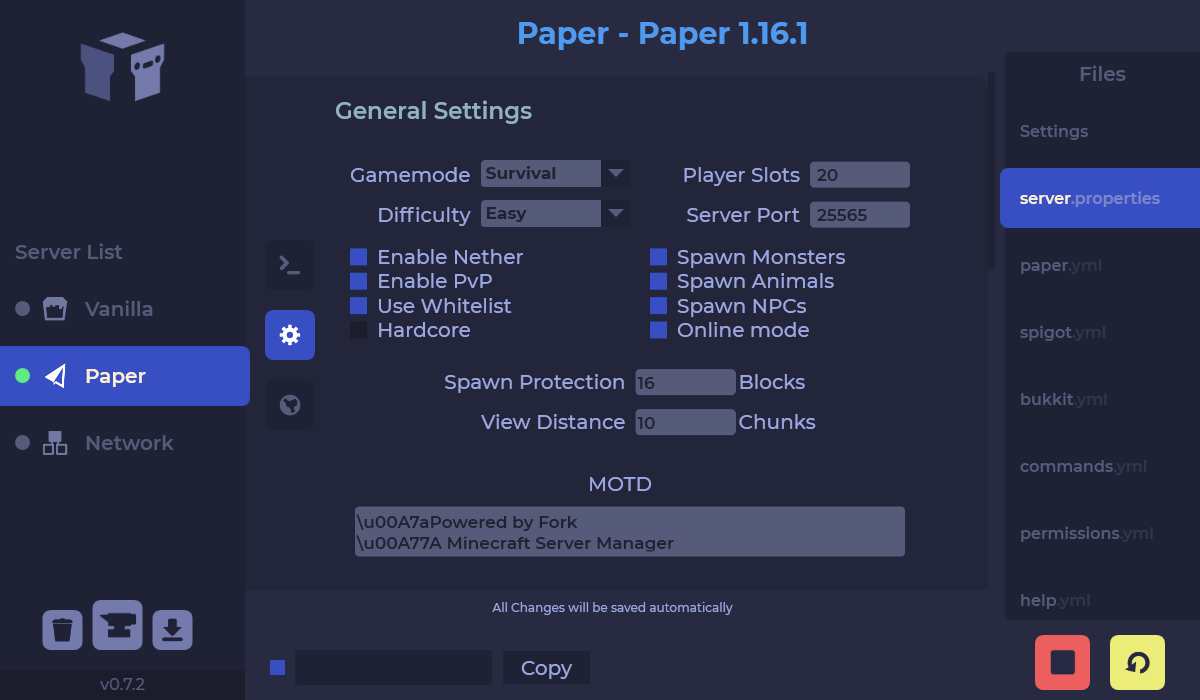 Paper MC 1.18 [Plugin Support] Server Hosting   StickyPiston Hosting